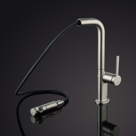 Смеситель для кухни Paulmark NEO Ne214419-BS на мойку никель